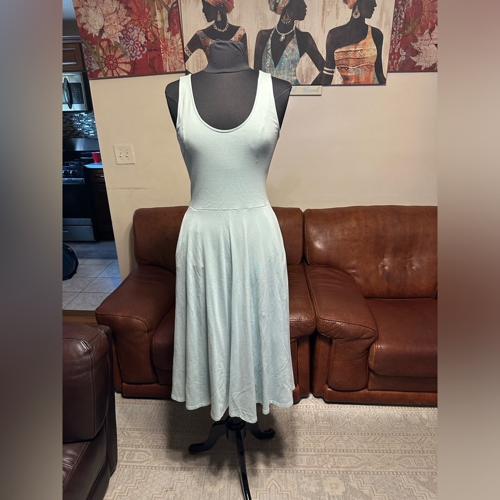 LEITH BEAUTIFUL 🤩 COLOR STRETCHY WOMEN MIDI DRESS WITH TWO  SIDE POCKETS